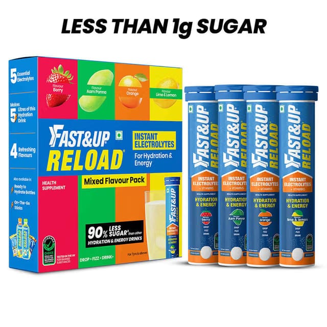 Fast&Up Reload Low Sugar Instant Hydration With 5 Essential Electrolytes