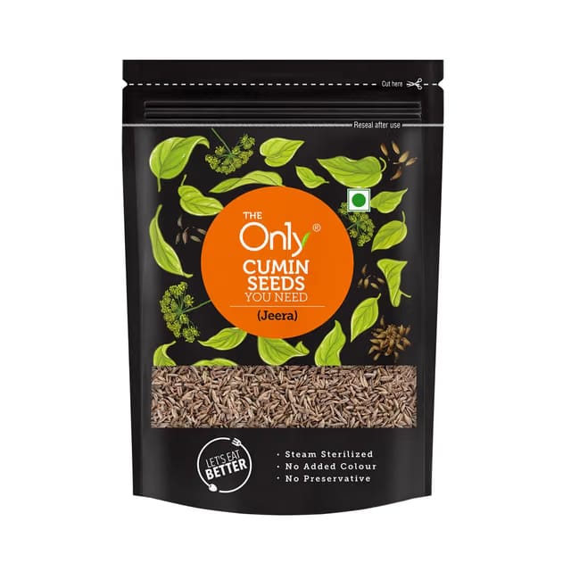 On1y Whole Cumin Seeds, 100gm, Sabut Jeera Spices, No added colour, No preservatives