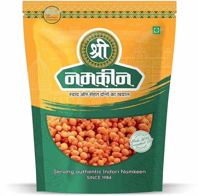 Shree Namkeen Charkhi Boondi - Spicy & Crunchy Snacks - Pack of 2, 400gm each. Boondi