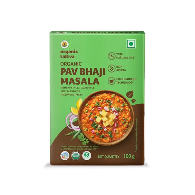 Organic Tattva, Organic Pav Bhaji Masala 100 Gram |Pesticide and Chemical Free