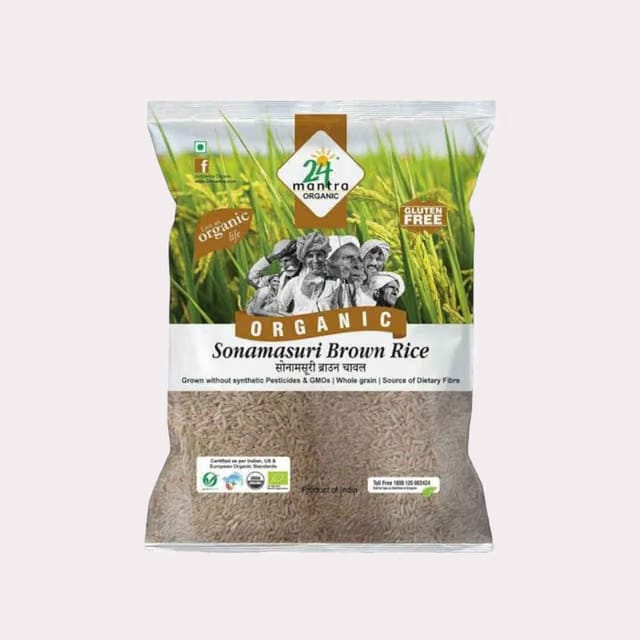 24 Mantra Organic Sona Masoori Raw Rice Brown