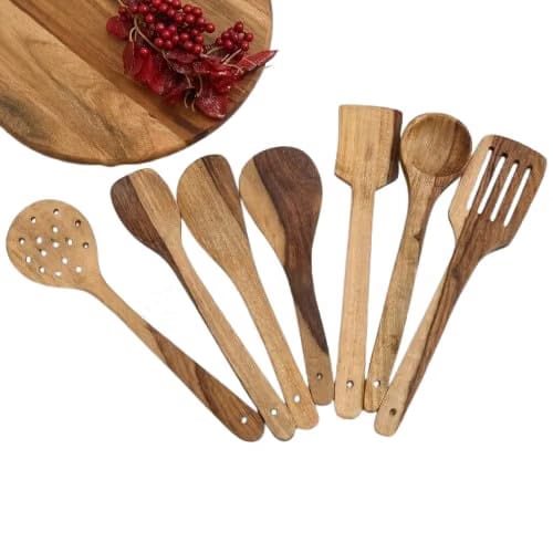 Premium Neem Wood Kitchen Utensils Set of 7