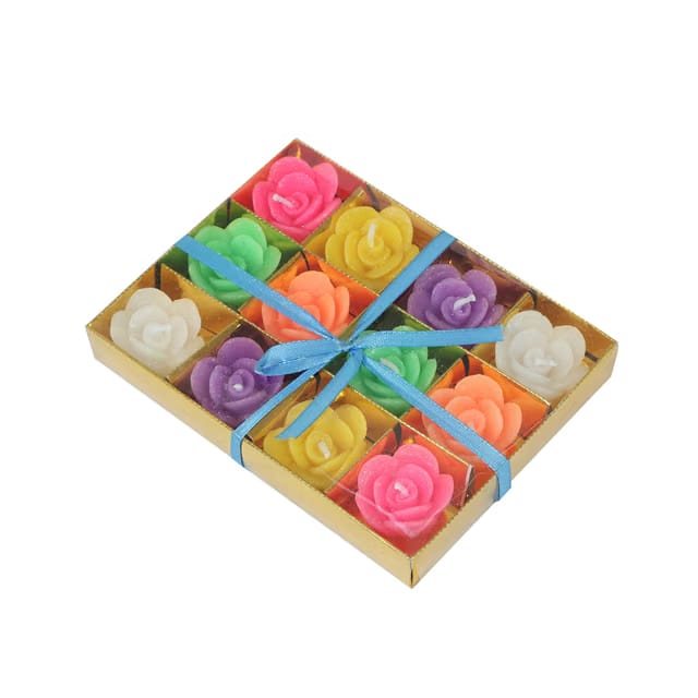 DIWAS Candles - Rose Flower Design Floating Candle, Decorative Diwali Candles, Smokeless Candle for Diwali