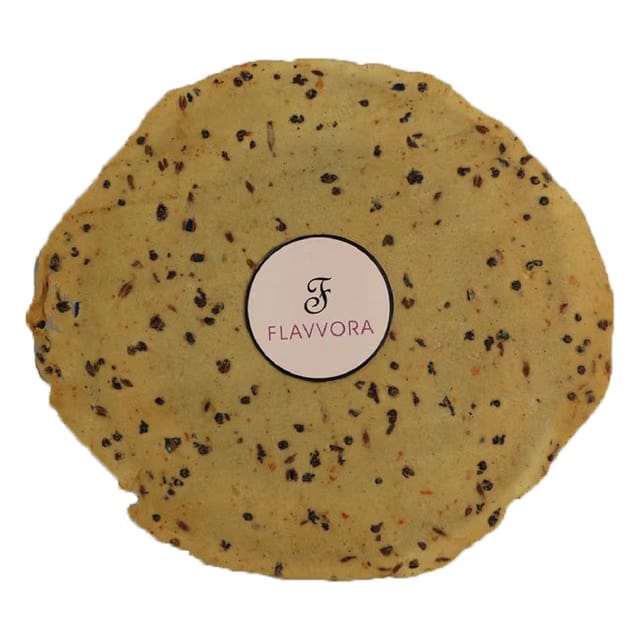 FLAVVORA Amritsari Handmade Papad|Preservative-Free|Crispy & Delicious Gluten Free Healthy Snack (Kaali Mirch, 400gm)