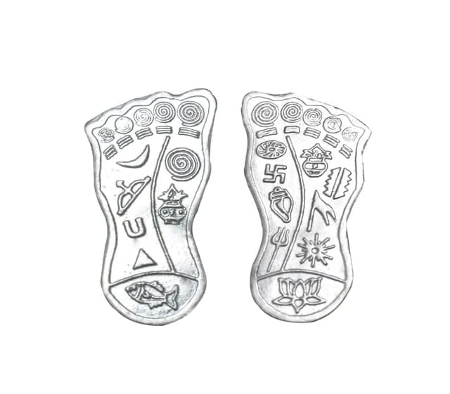 Pure Silver Laxmi Charan Paduka for Puja