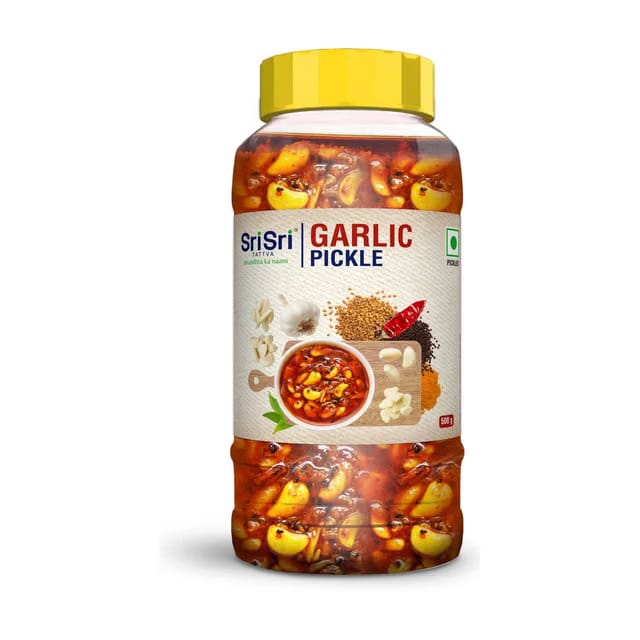 Sri Sri Tattva Garlic Pickle in Mustard Oil