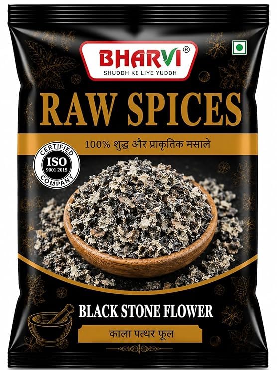 BHARVI Black Stone Flower (Kalpasi)