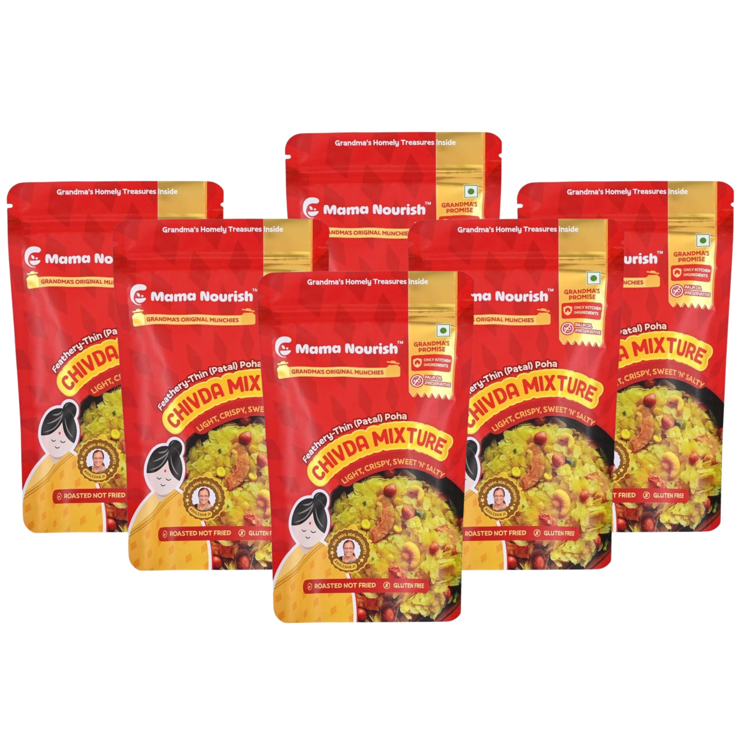 MamaNourish Chivda - Patal Poha Pack of 6 (6 x 100g)