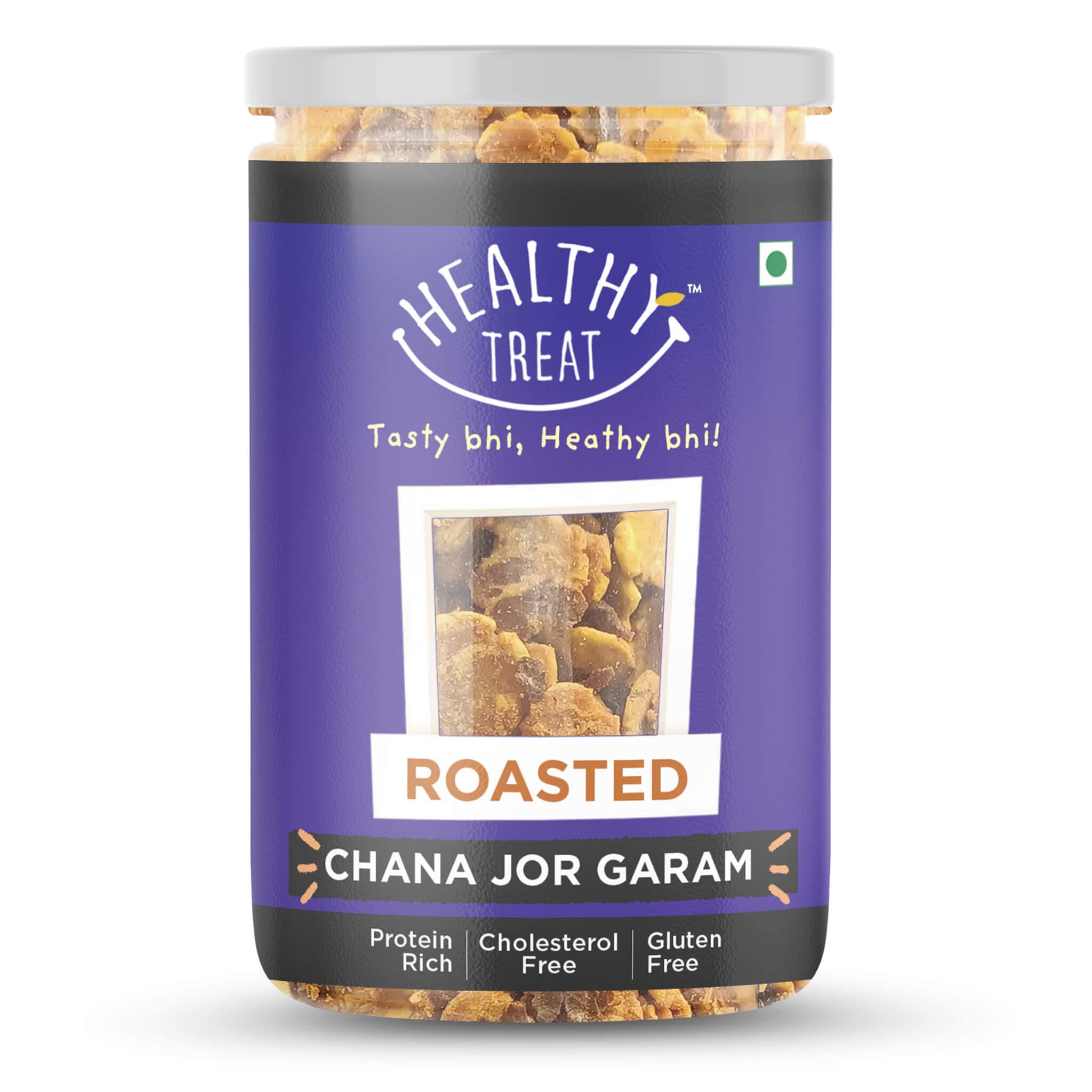 Healthy Treat Roasted Chana Jor Garam 400 gm (Pack of 2, Each 200 gm)
