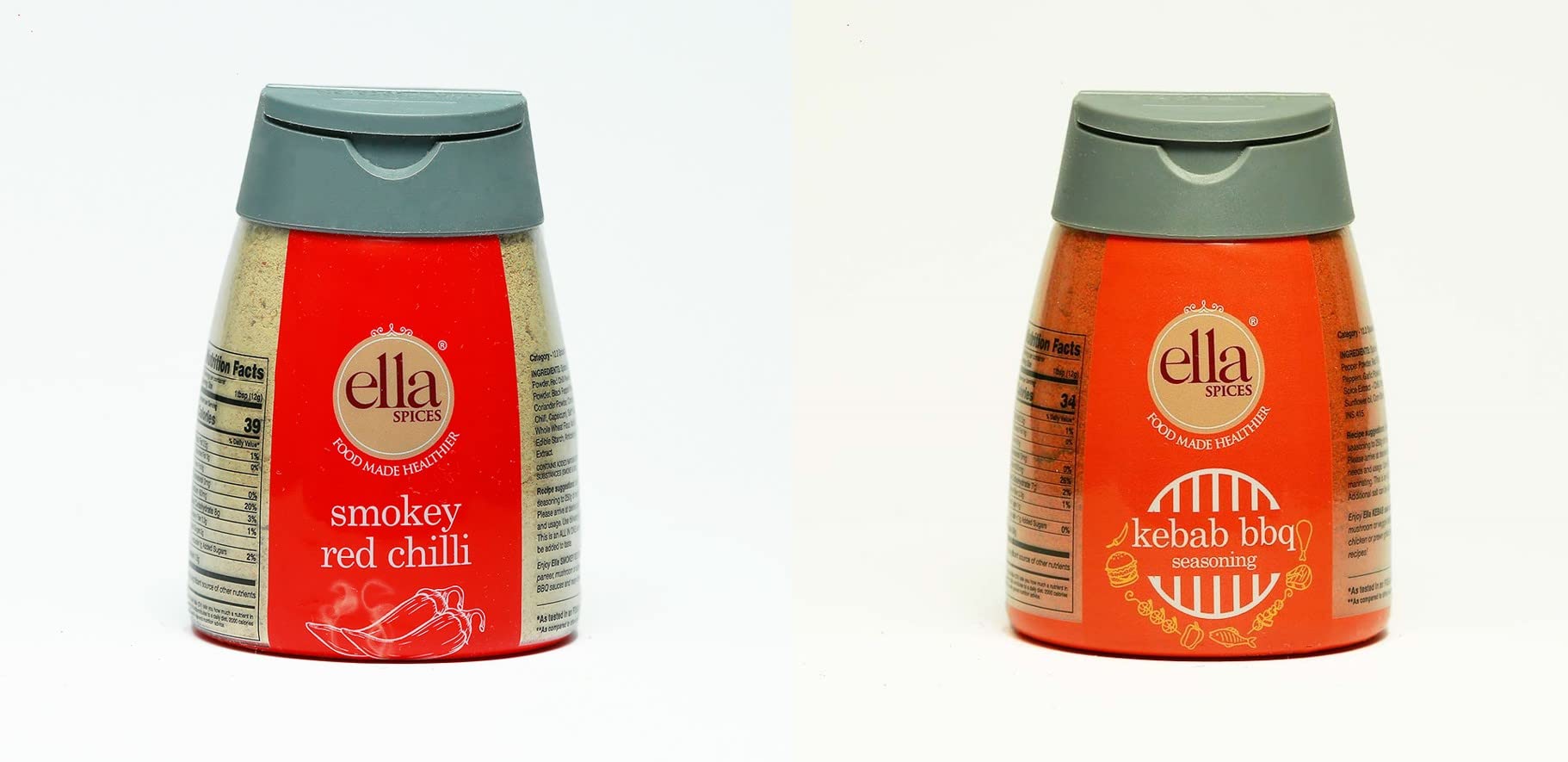 Ella Foods Smokey Red Chilli + Kebab Seasoning (Pack of 2 x 100 Gm)