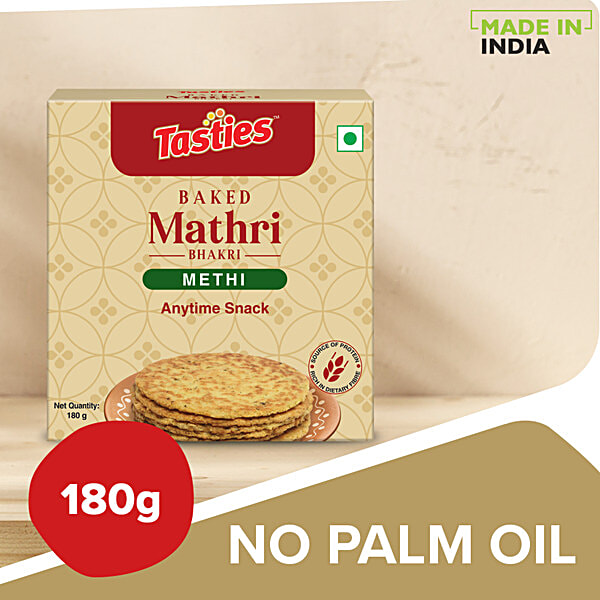Tasties Bhakri Baked Mathri - Methi