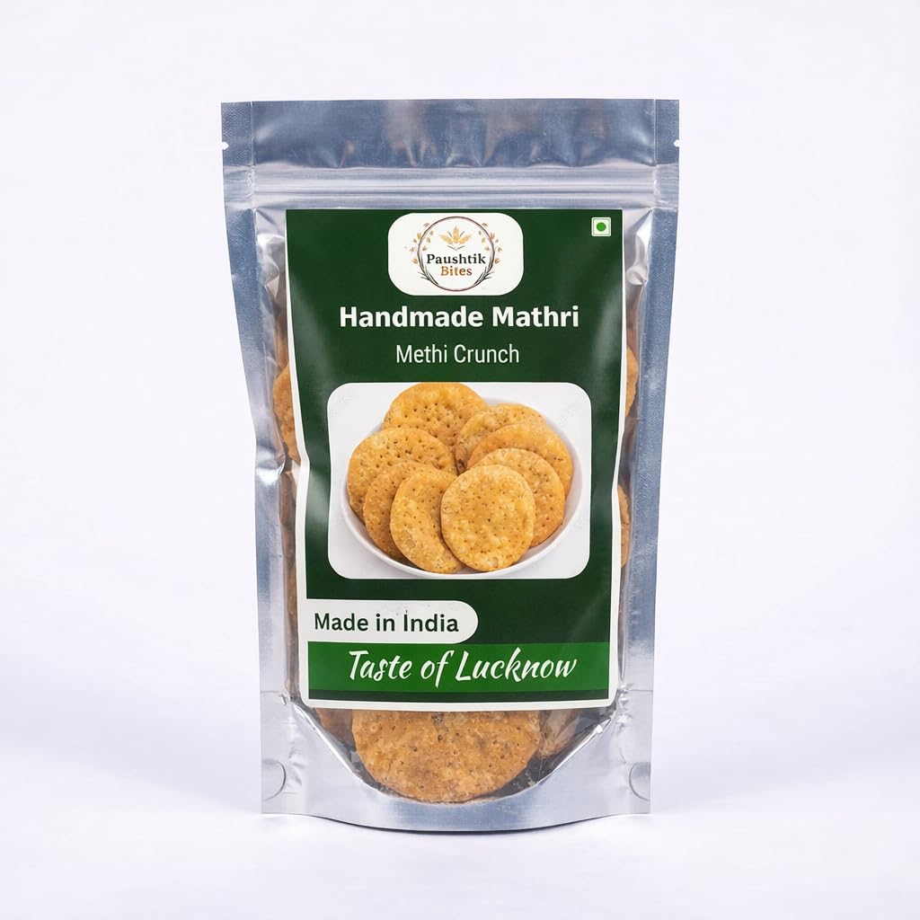 Paushtik Bites Handmade Mathri - Methi Crunch, Taste of Lucknow