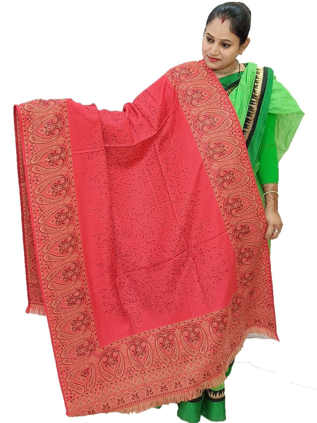 SPRHA Women Paisley Woven Design Shawl