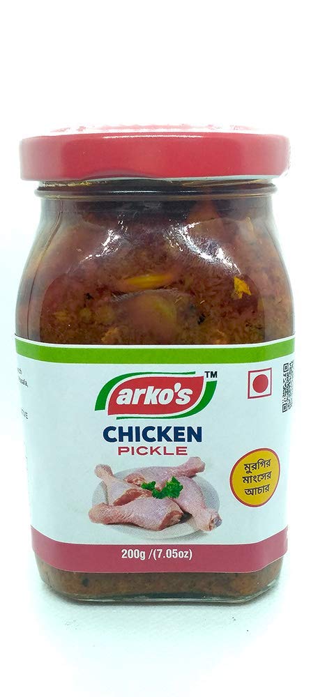 ARKOS Homemade Chicken Pickle 200gm Indian Traditional Hot, Tangy, Sour