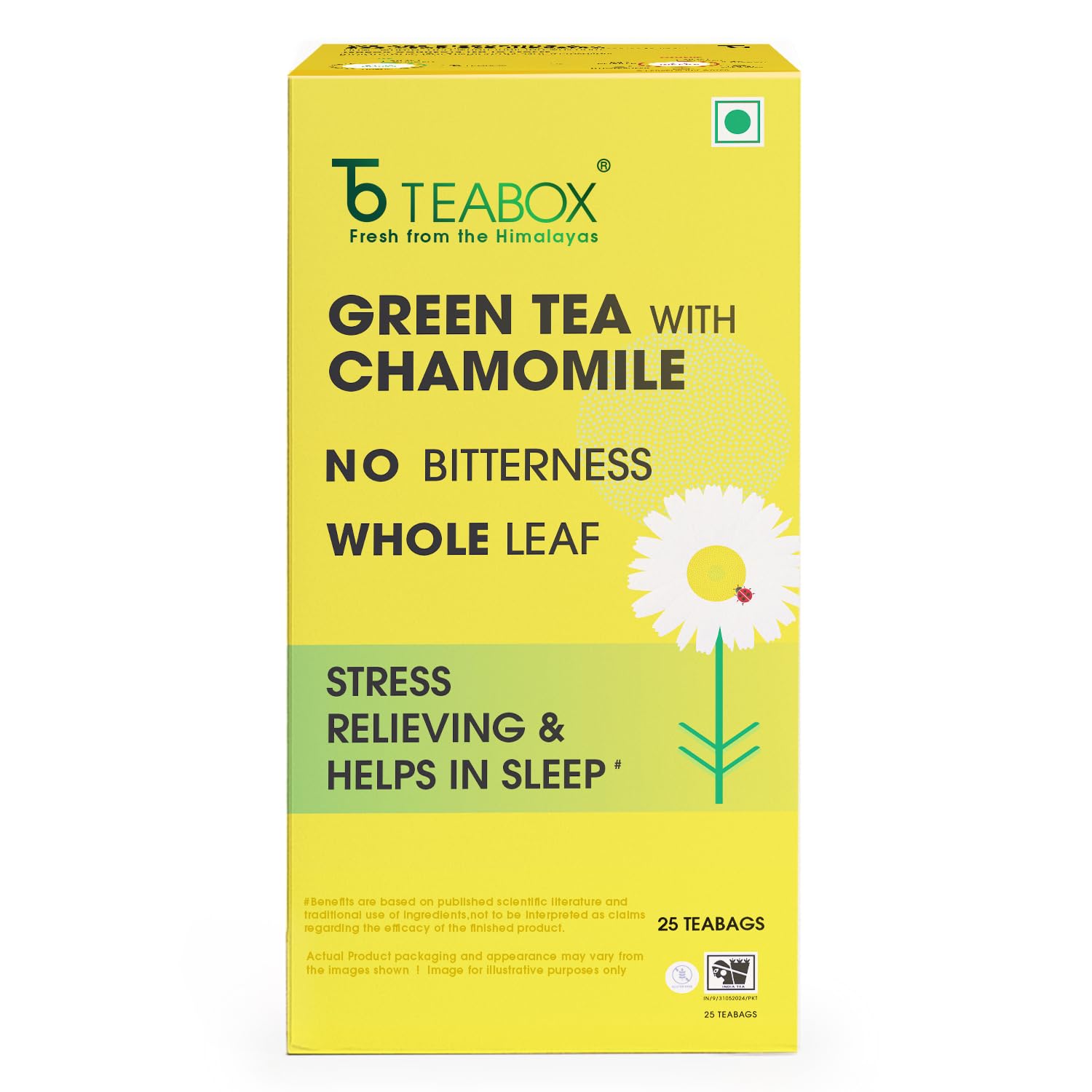 Teabox Chamomile Green Tea 25 Tea Bags