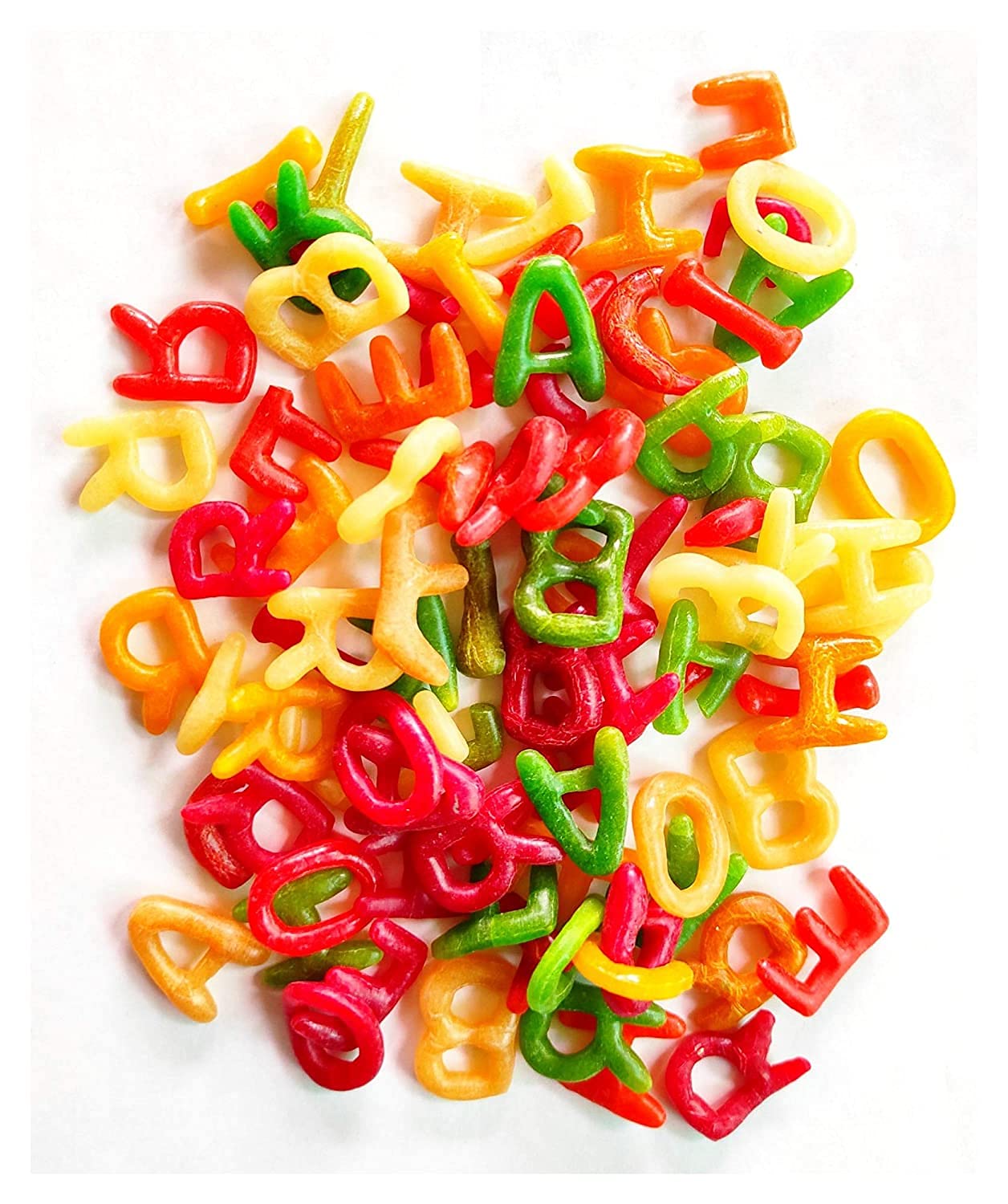 advancedestore - Grade A Quality - Multi Coloured Alphabet Snacks - Multi Coloured Fryums - Raw - Vadiyalu