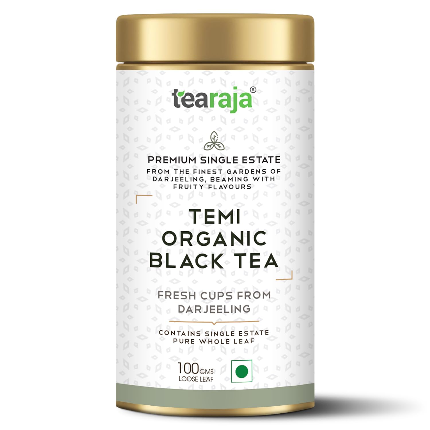 TeaRaja Temi Organic Black Tea 100 GMS (Unblended Tea from Temi Tea Estate)
