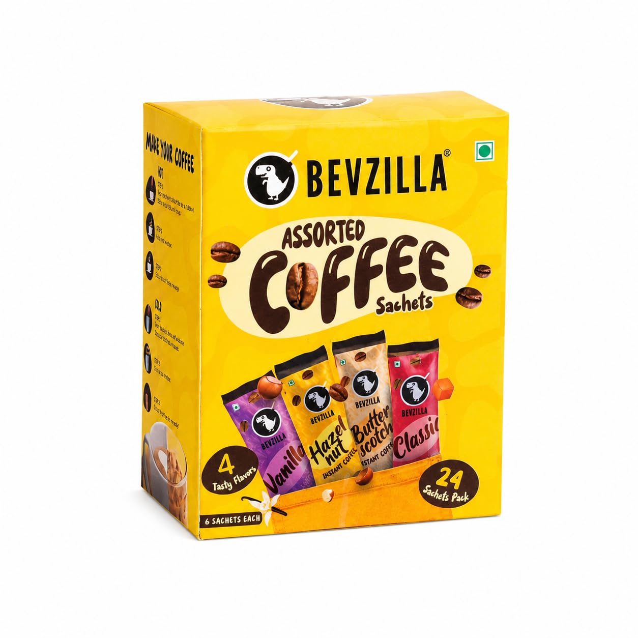 Bevzilla 24 Assorted Instant Coffee Sachets