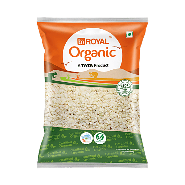 BB Royal Organic Urad Dal - White, Split, Unpolished