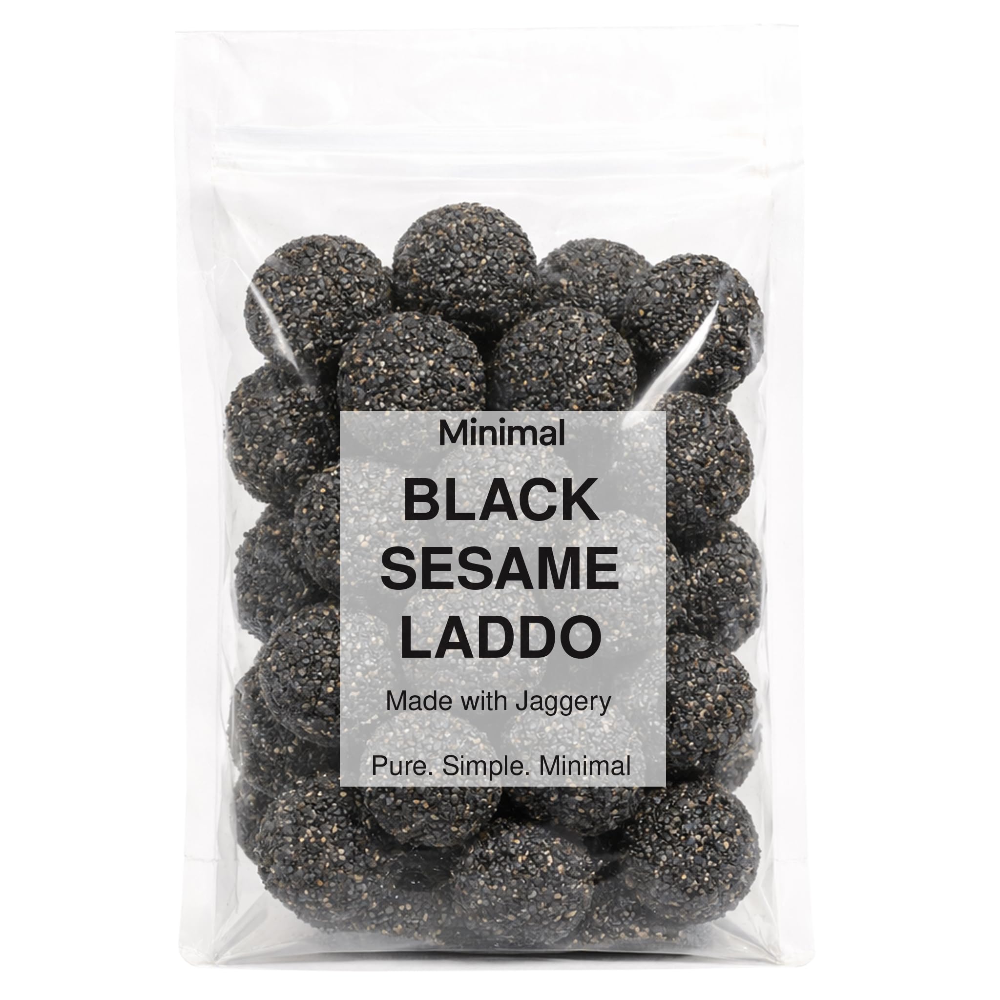 Minimal Black Sesame Seed Ladoos