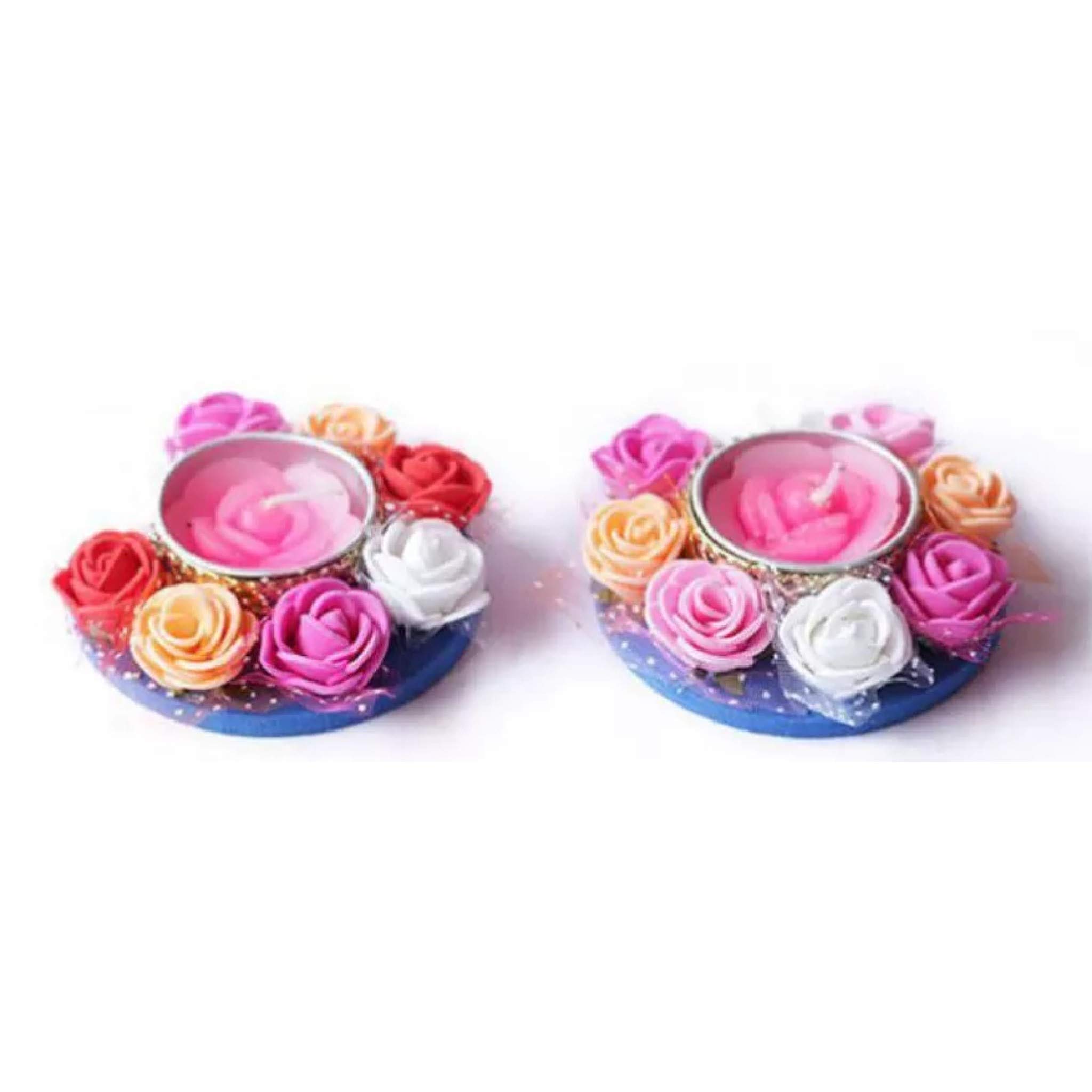 001 Designer Decorated Diya BHAIDOOJ, Festive Diwali Pooja Floating Plate/THALI Pack of