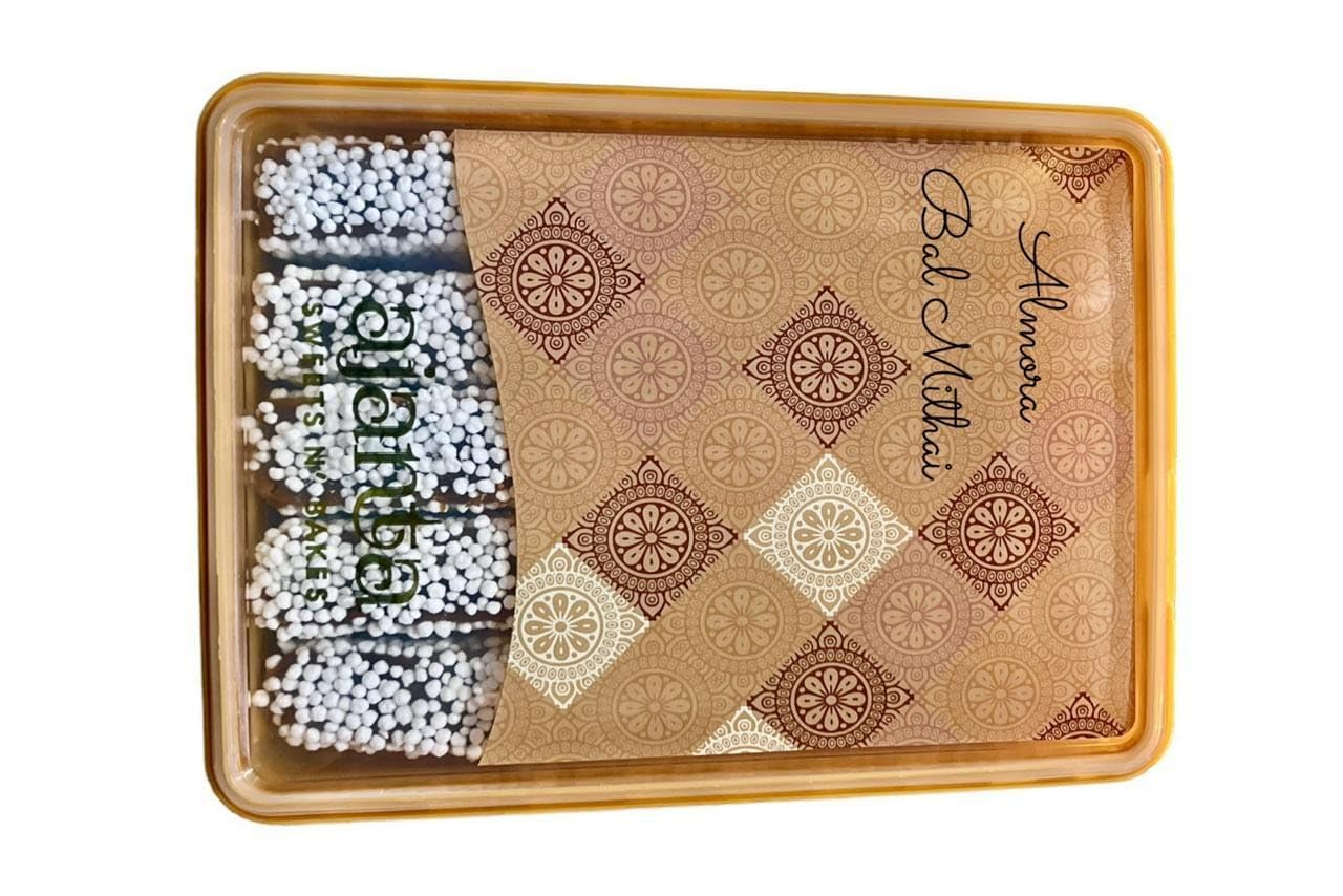 Ajanta Sweets Bareilly Special Almora Bal Mithai,100% pure desi ghee Peparations (Pack of 250g)