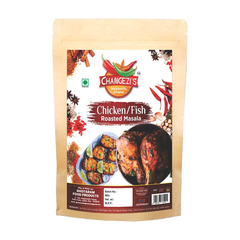Changezi's Stone Ground Chicken Fish Marinate Masala/Roasted Masala