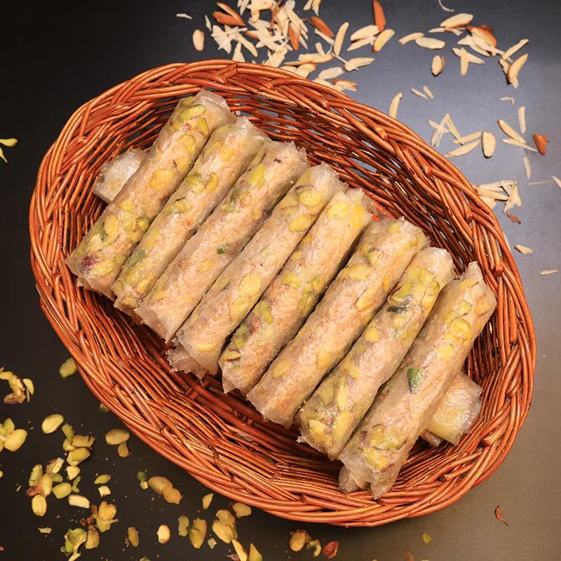 Pmw - Atreyapuram Jaggery Dry Fruits Putharekulu (Papersweet)|Delicious South Indian Snack|Premium Sweet Gift Hamper|10