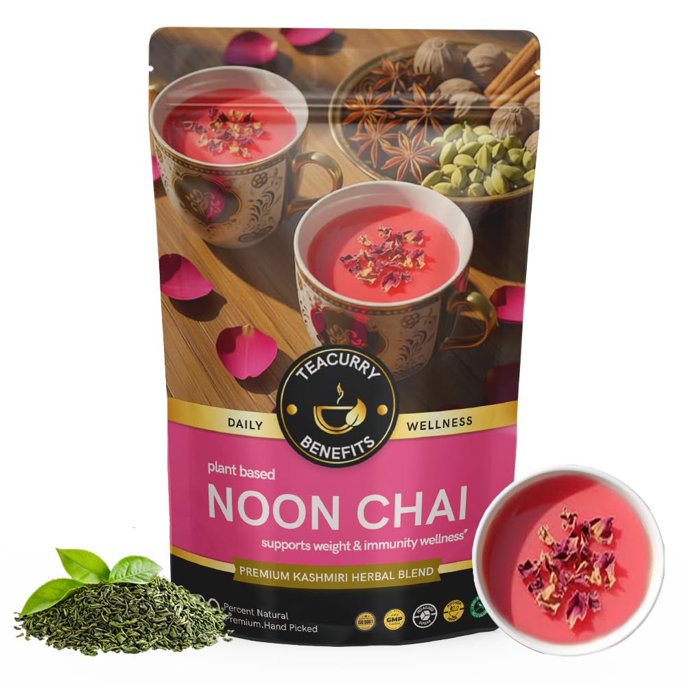 TEACURRY Noon Chai of Pink Tea Kashmiri Leaves