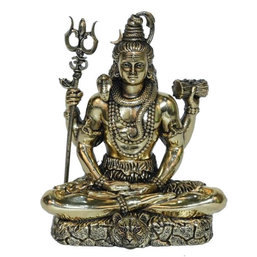 The Spiritual Living Brass Meditating Lord Shiva Idols