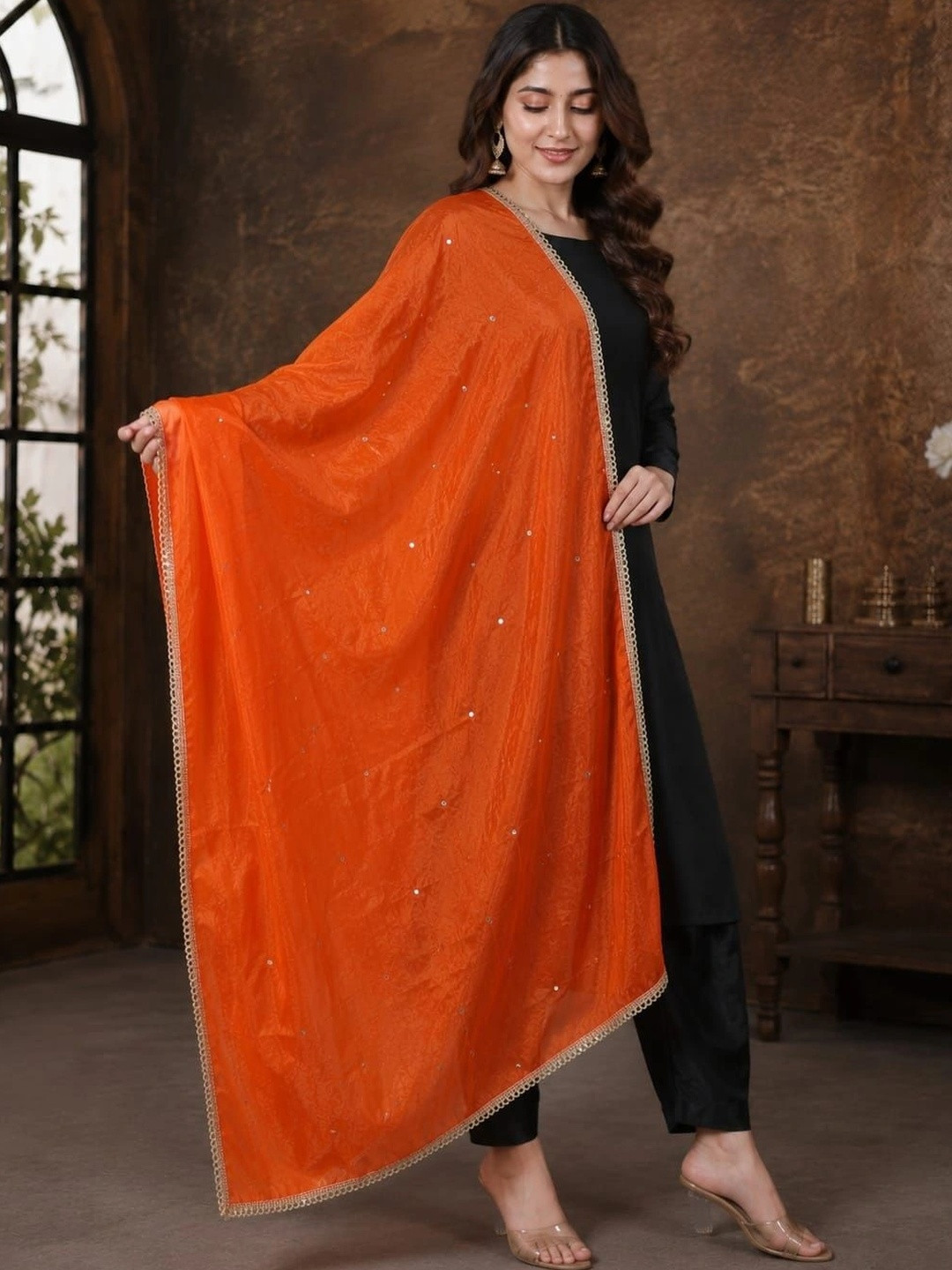 Karthav Fashion Dupatta with Sequinned