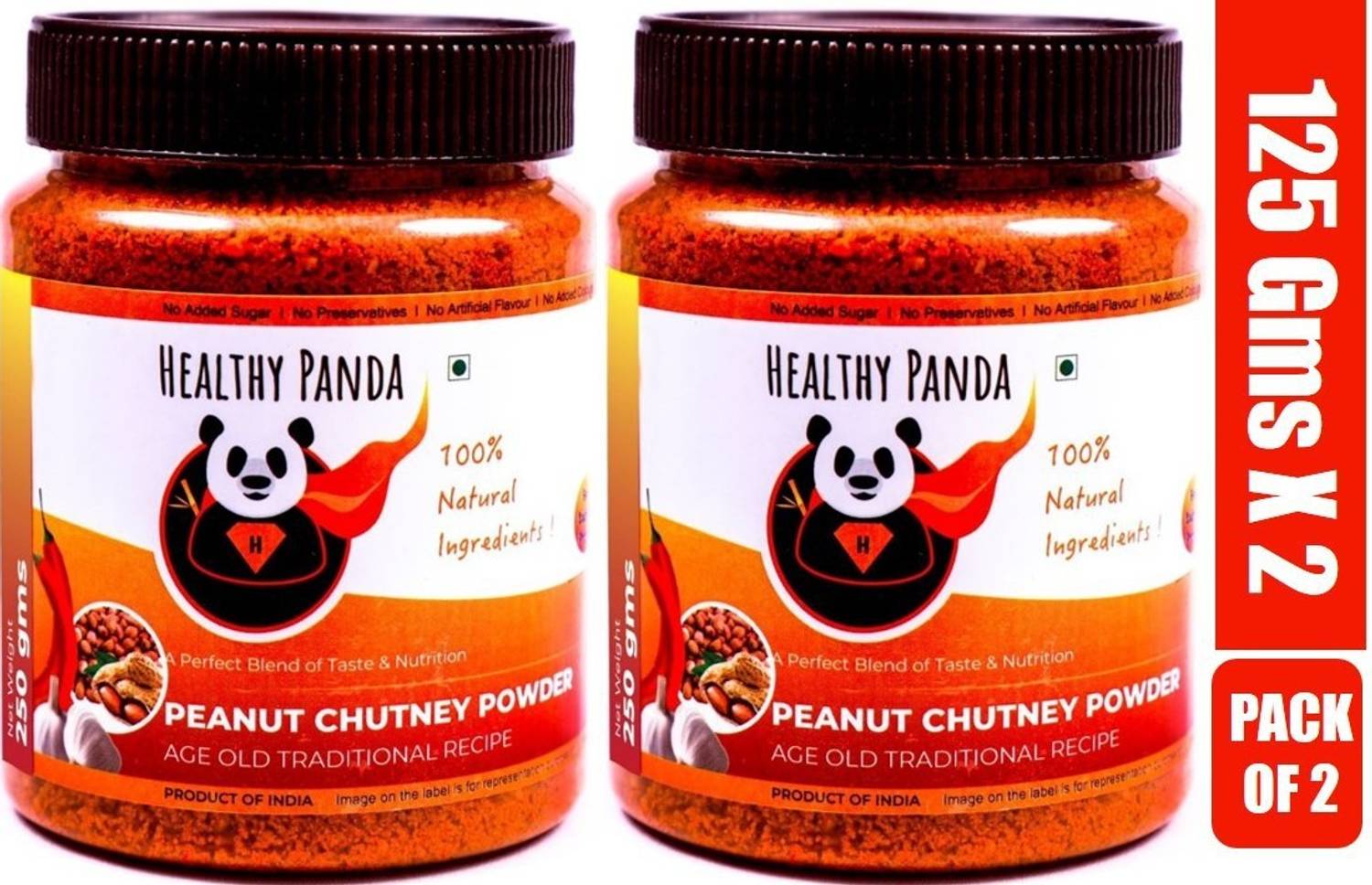 HEALTHY PANDA Peanut Garlic Chutney Powder or Groundnut Chutni Powder also famously known as Shenga Chatni in Uttar