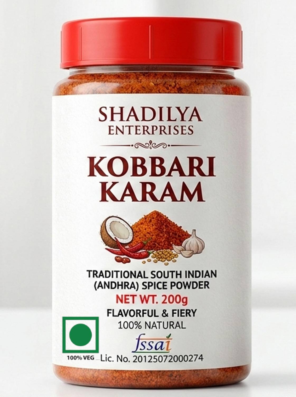 Shadilya Enterprises Kobbari (coconut) Karam podi Andhra Style