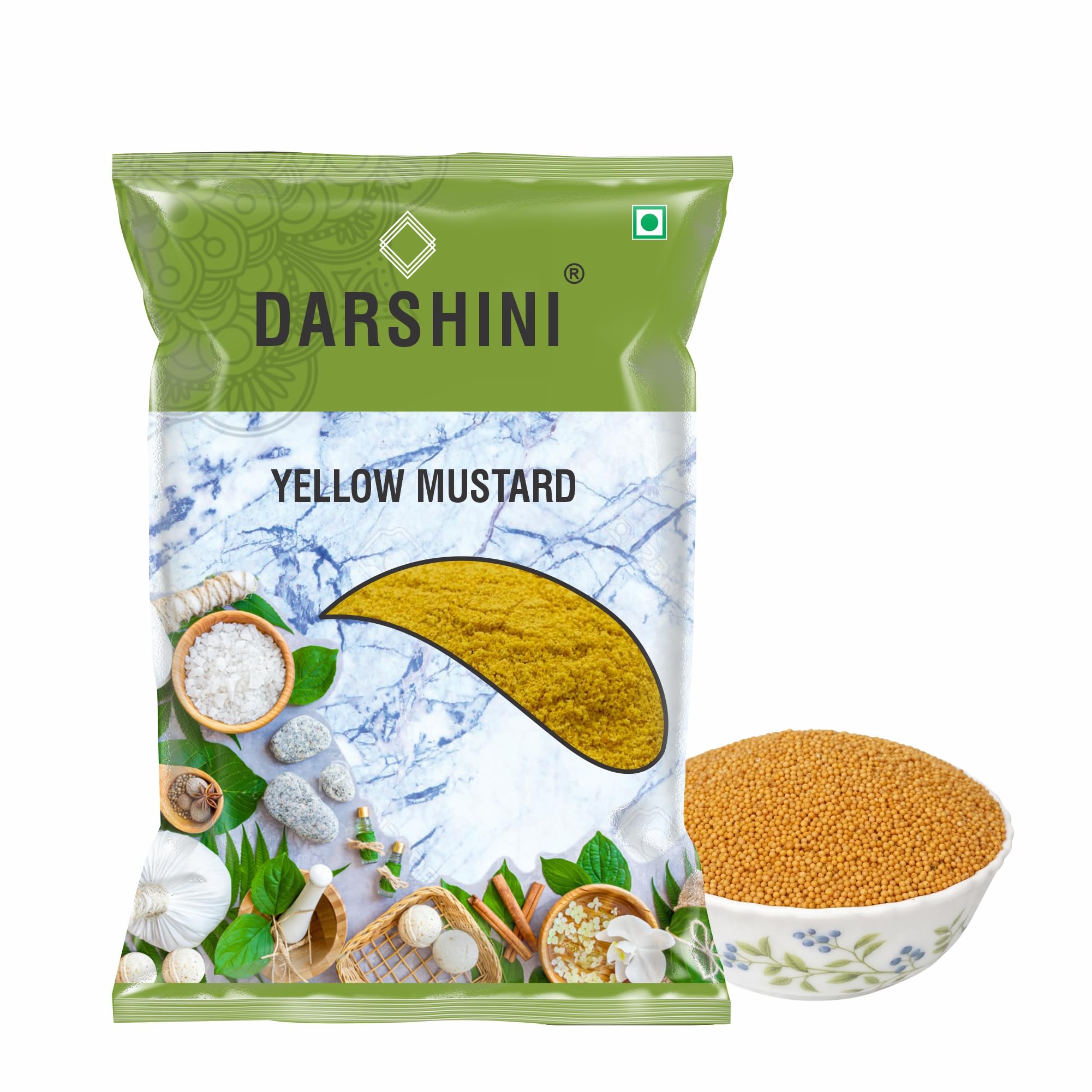 Darshini Yellow Mustard Powder 200 gm - Organic Pili Sarson Powder