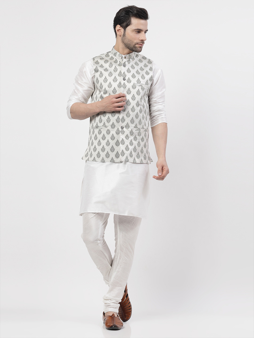 TS LIFESTYLE Men Regular Dupion Silk Kurta with Pyjamas