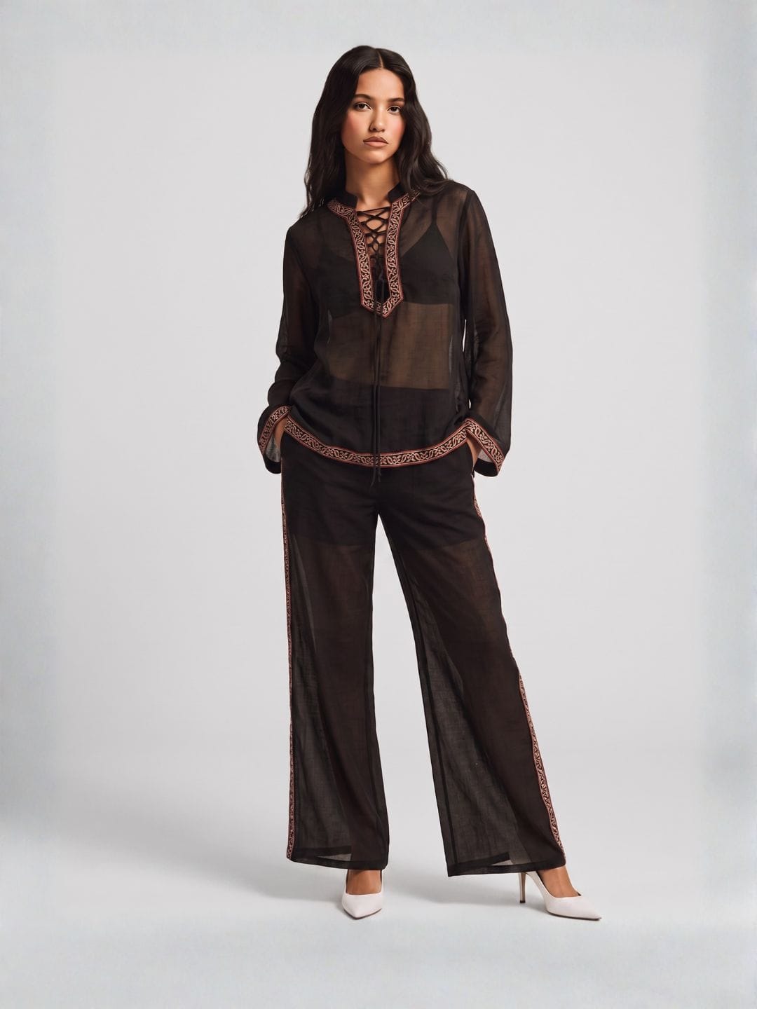 Zoya Mul Sheer Co-ord Set