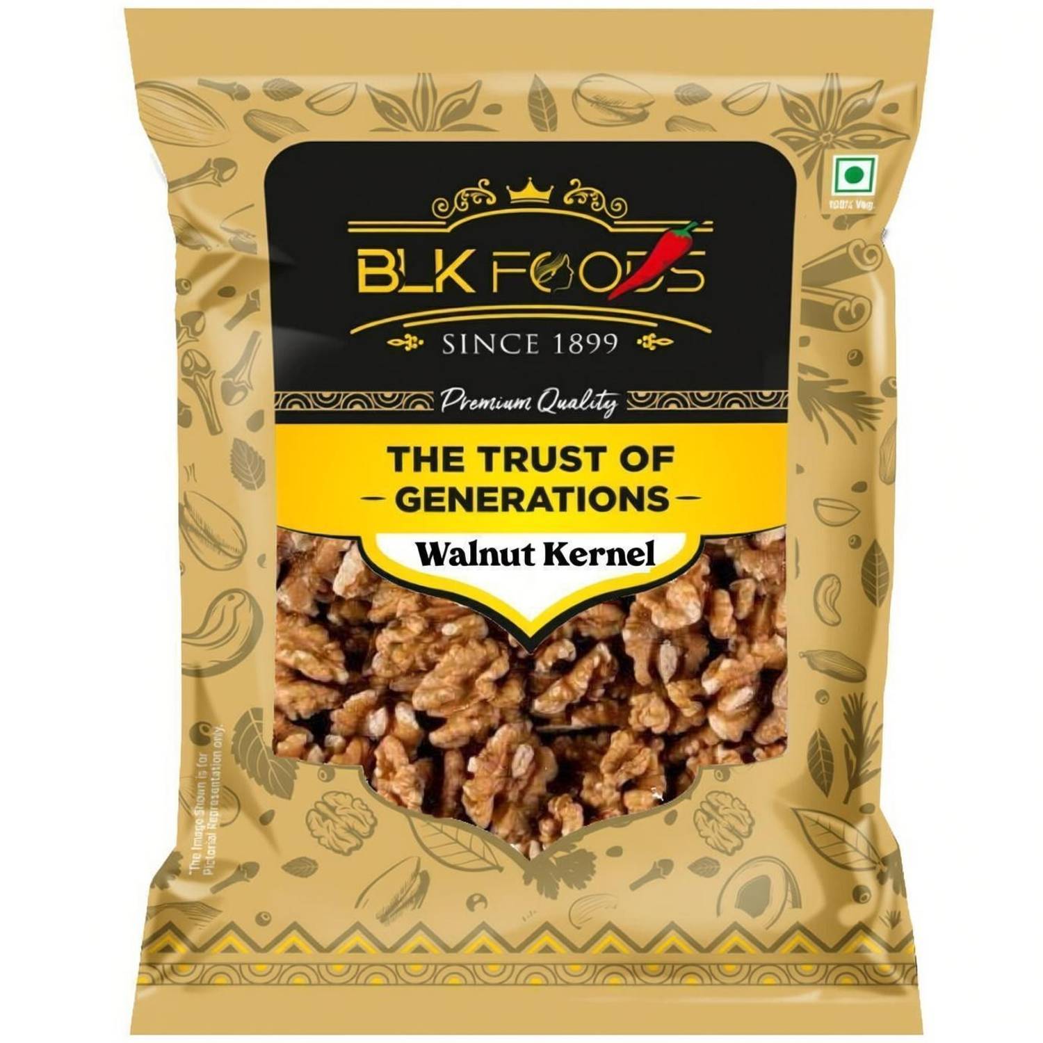 BLK FOODS Select Walnut Kernels (Kashmiri Light Halves) Walnuts
