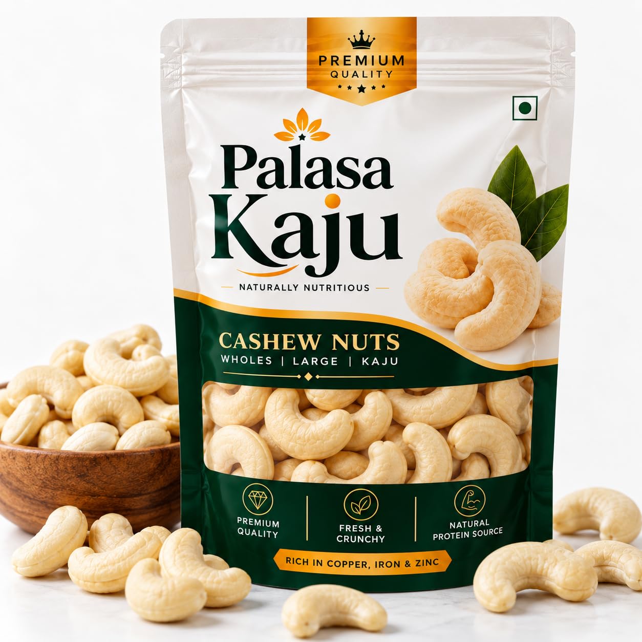 Palasa Kaju Cashew Nuts Whole Large W320 variety