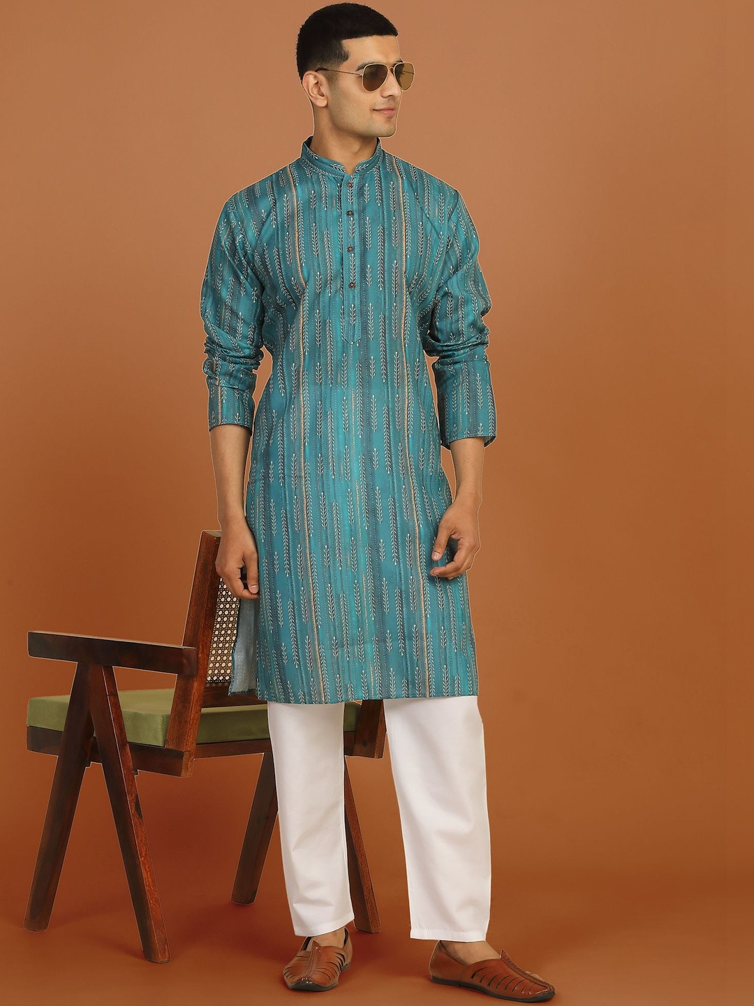 Anouk Mirage Men Ethnic Motifs Printed Regular Kurta with Pyjamas