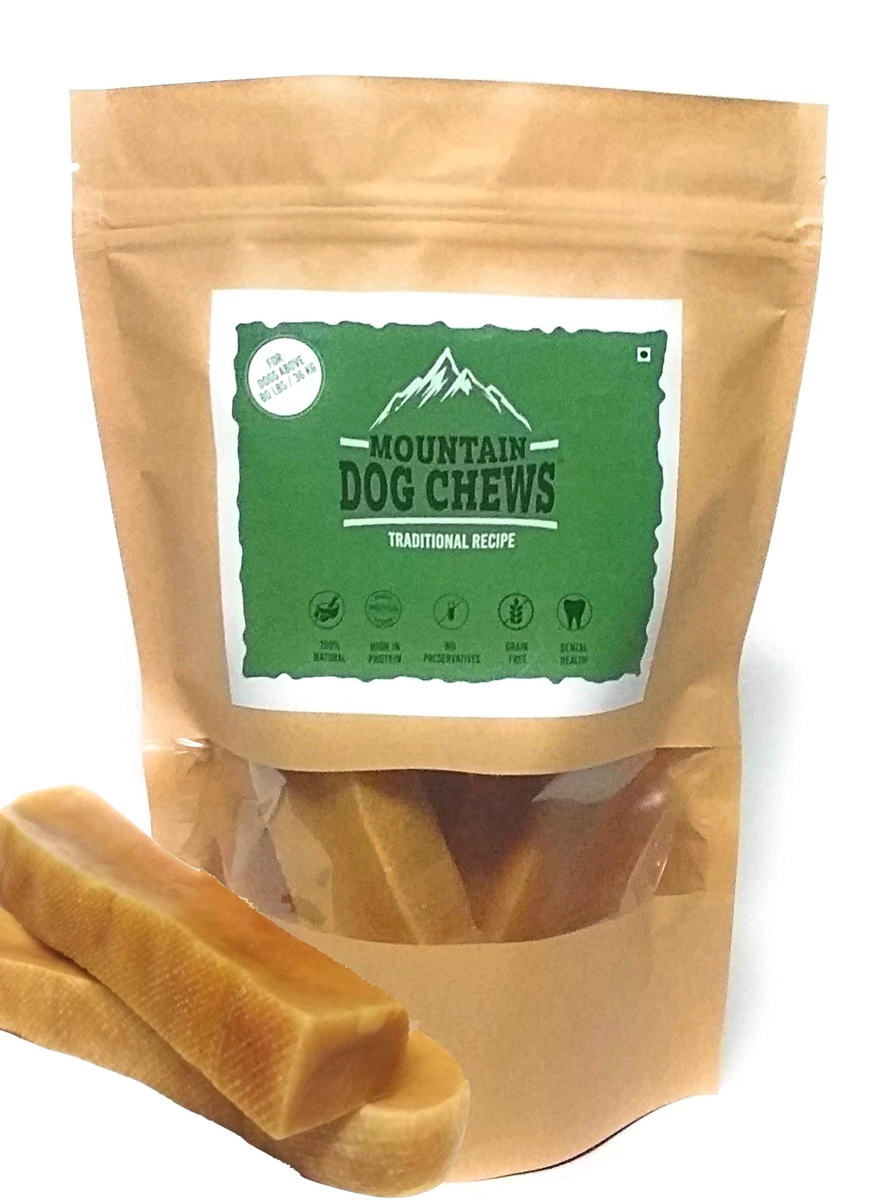 Chewers Mountain Dog Chew, Natural Himalayan Yak Milk Churpi Long Lasting High Protein Low Fat Dog Treat for Adult &