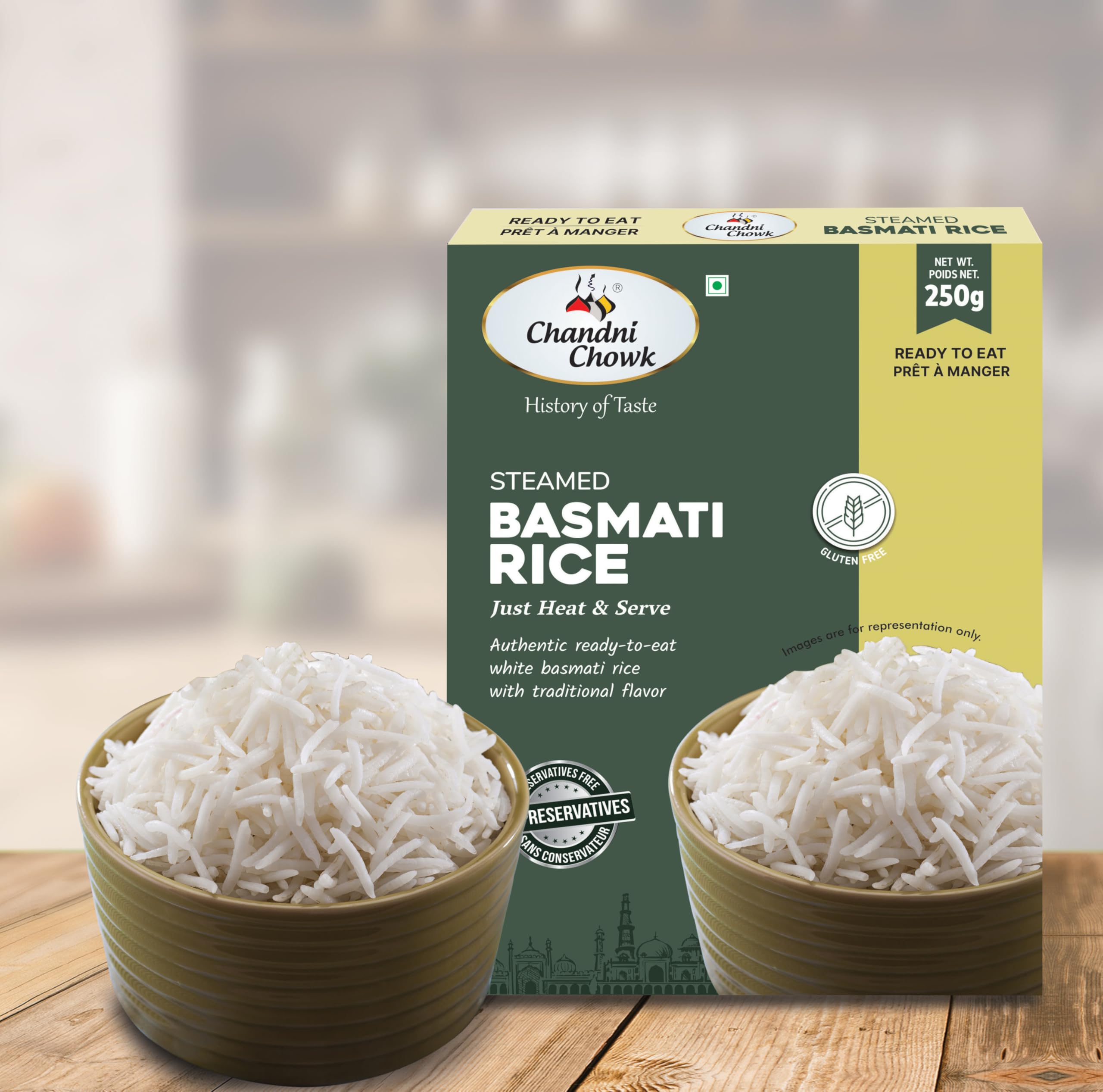 Chandni Chowk Ready to Eat Steamed White Basmati Rice