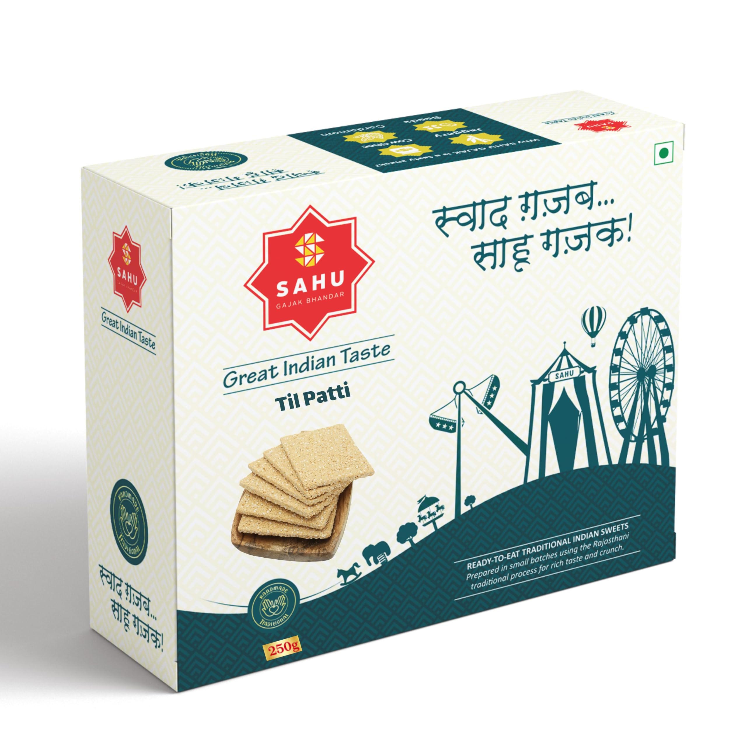 SAHU GAJAK BHANDAR Tilpatti Gajjak 250g Sesame Jaggery