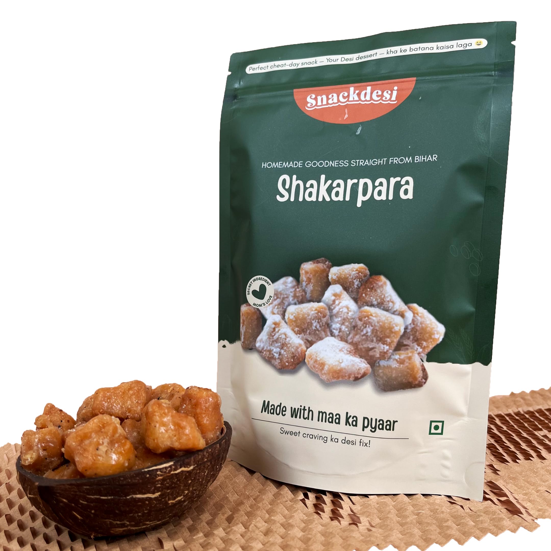 Snackdesi Shakkarpara – Sweet & Crunchy Khurma (Shankarpali)
