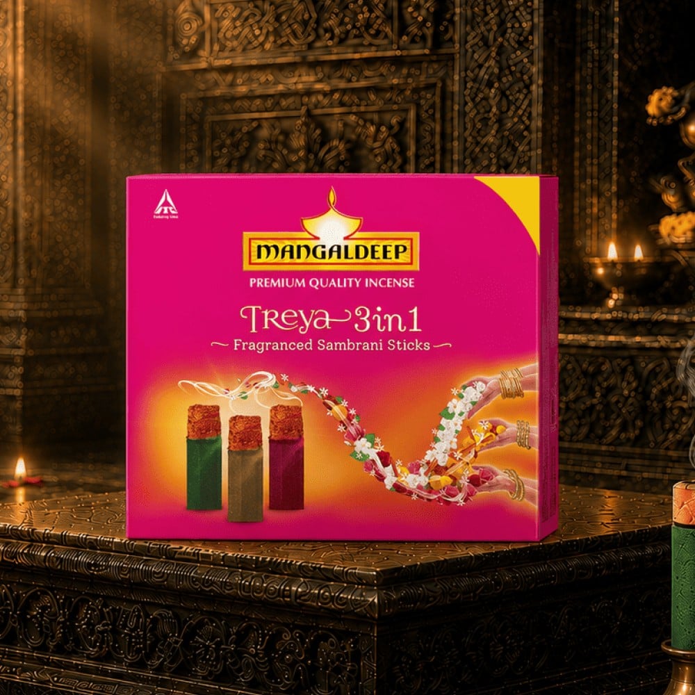 Mangaldeep Treya 3 in 1 Incense Sticks / Agarbatti (Sambrani)