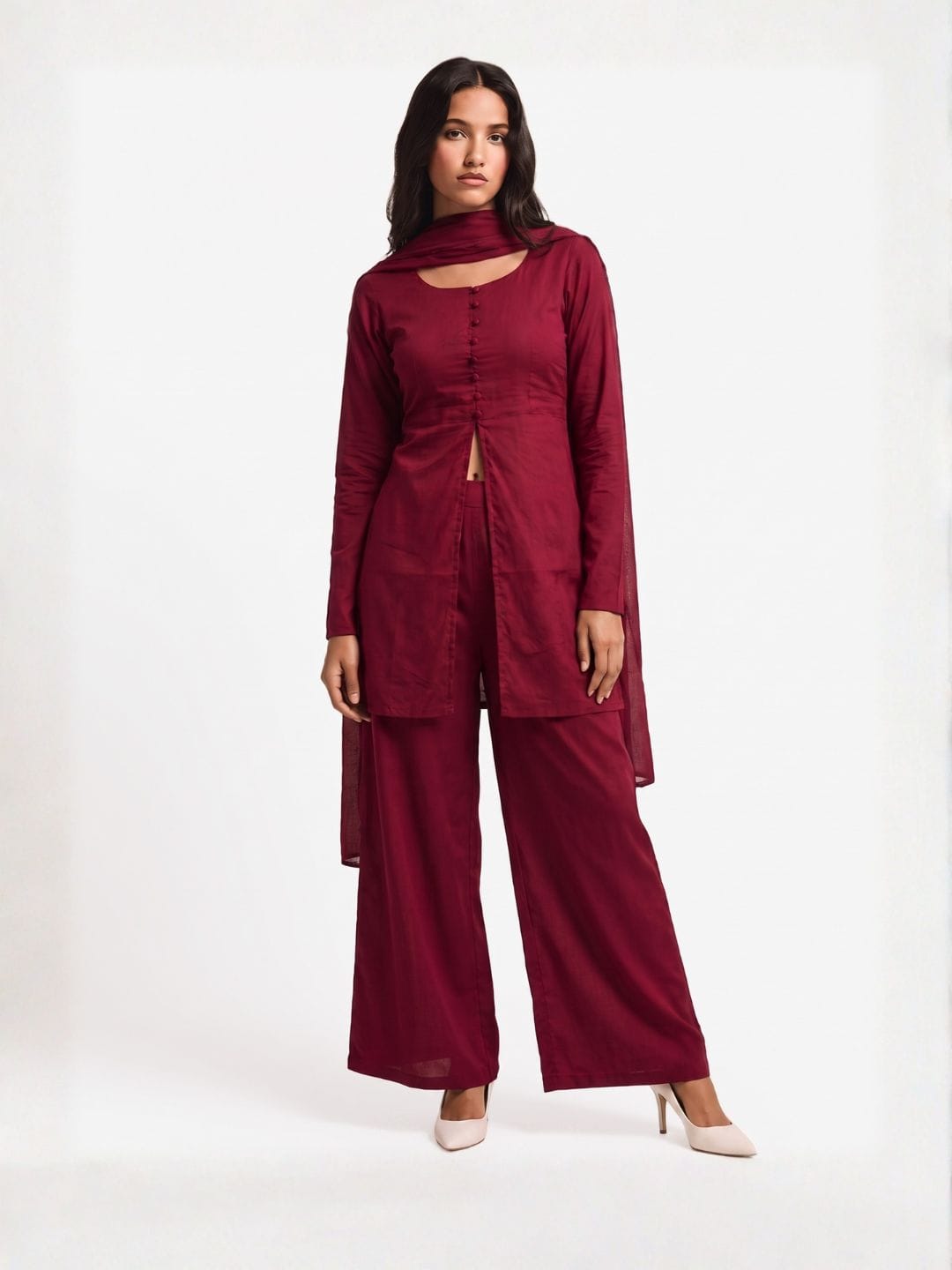 Kareena Mul Kurti Pant Dupatta Set