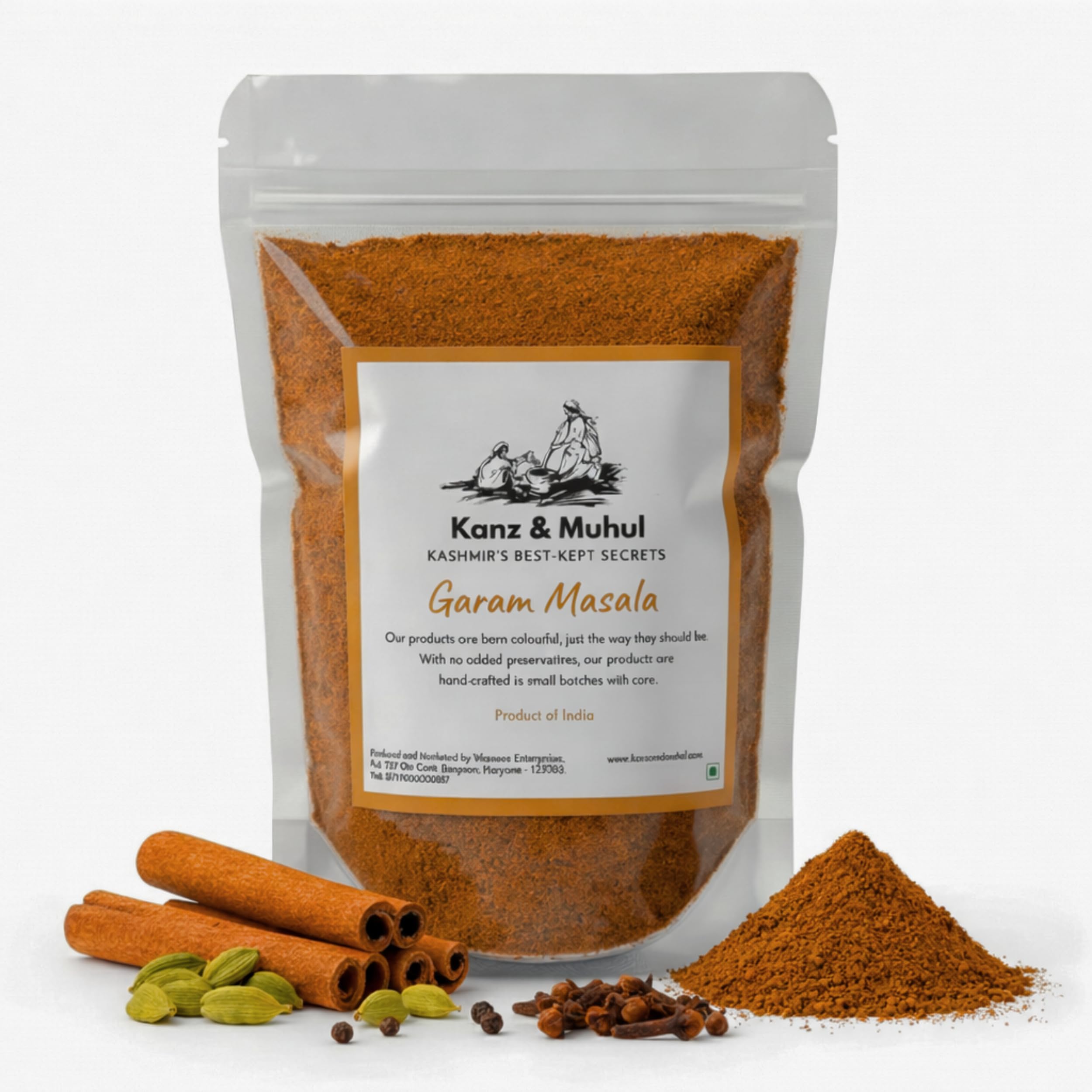 Kanz & Muhul Kashmiri Garam Masala – Traditional Spice Blend, Hand-Ground, Rich Aroma & Bold Flavour