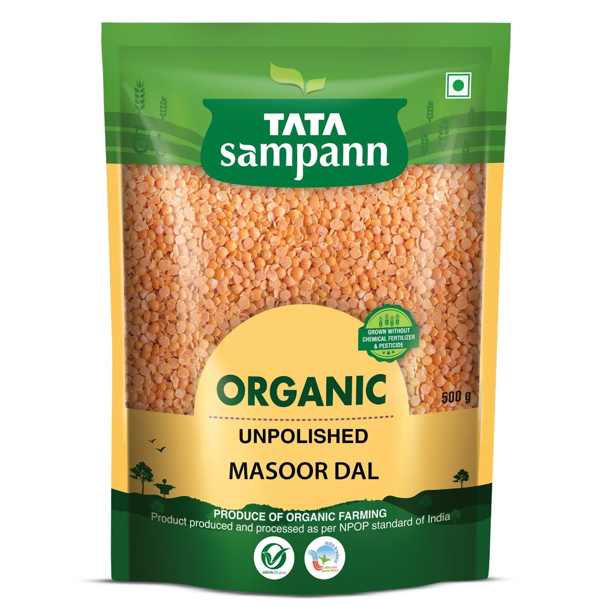 Tata Sampann Organic Unpolished Masoor Dal