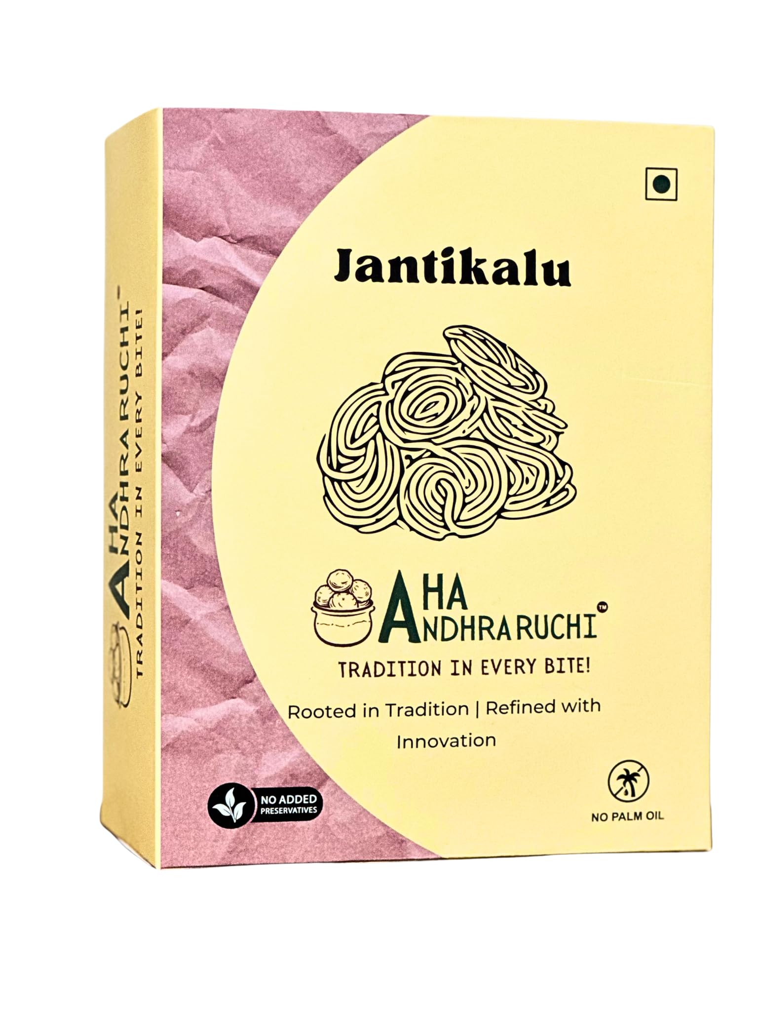 Aha Andhra Ruchi Jantikalu, Traditional South Indian Snack, Crunchy Spiral Murukku, No Preservatives, No Palm Oil