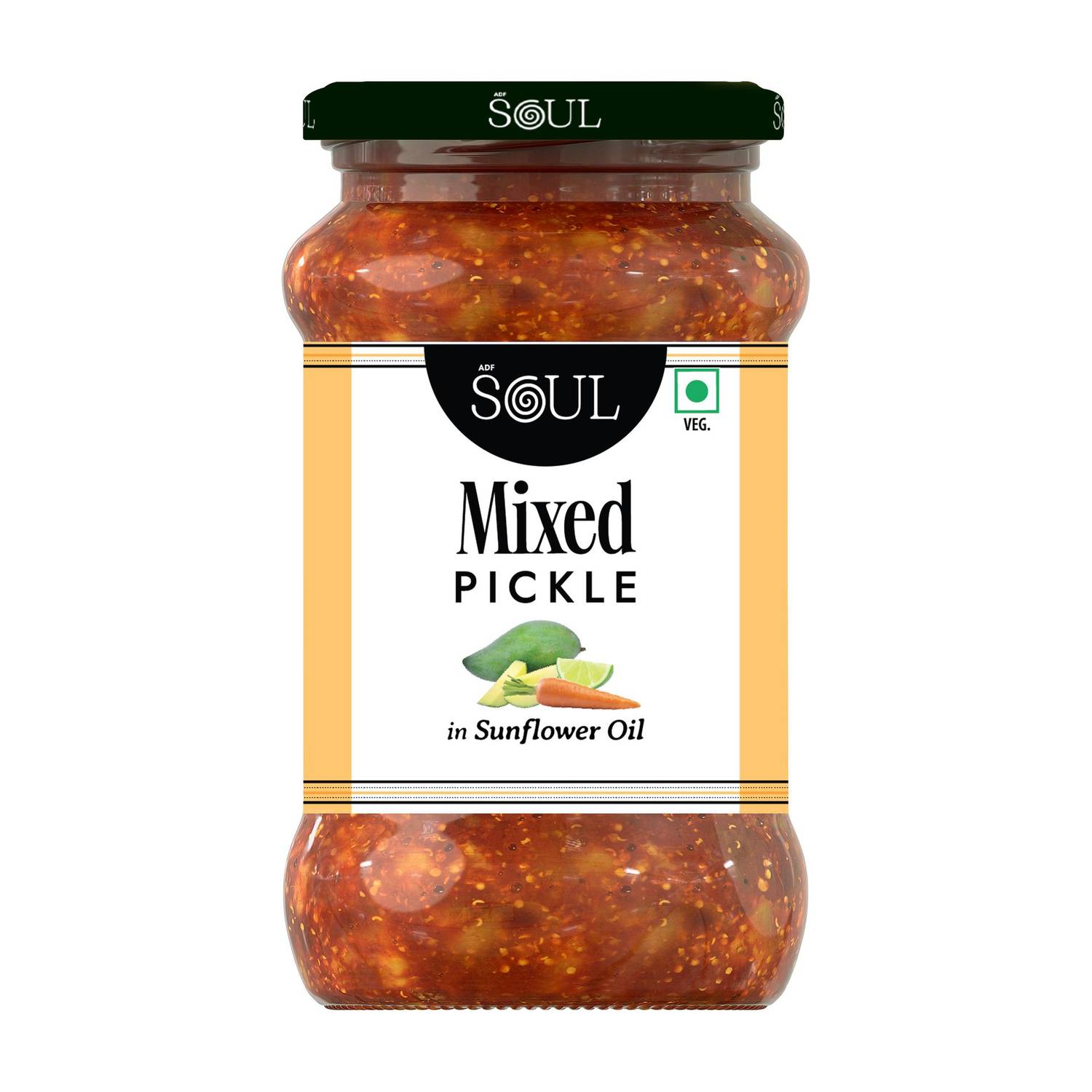 SOUL Mixed Pickle 380g Lime, Mango, Mixed Pickle