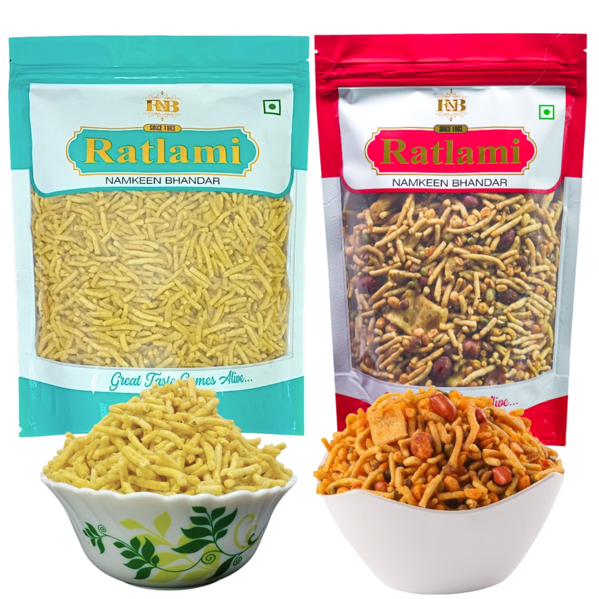 Pack of 2 Medium Masala Mixture and Ratlami Sev